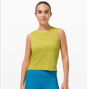 Lululemon Train To Be Tank *Camo Yellow Pear